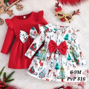 Vestidos Navideños 6-9 Meses