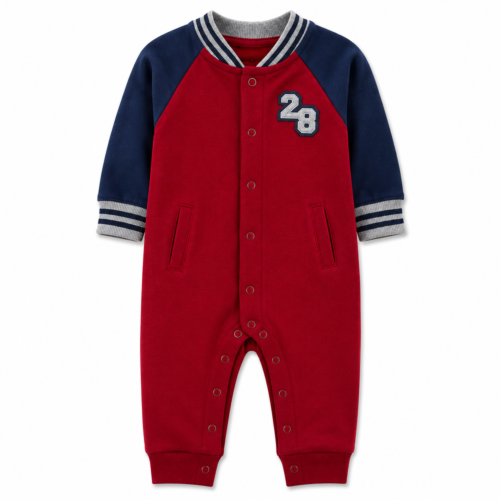 Enterizo Estilo Bomber Carter’s para Bebé – Talla 3 Meses