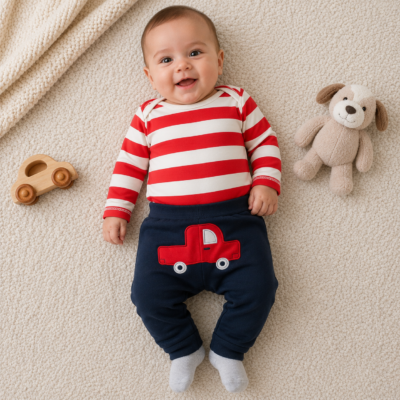 Conjunto 3 Piezas para Bebé Niño con Autos y Camión | Carter’s | 3 Meses