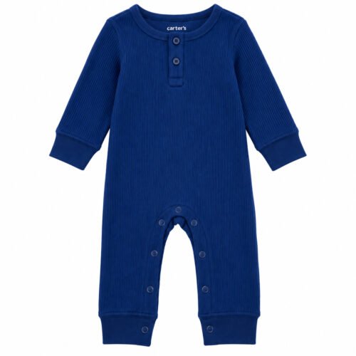 2025/07/1209844.jpg Mono Enterizo de Punto Azul Marino para Bebé – Carter’s 6 Meses