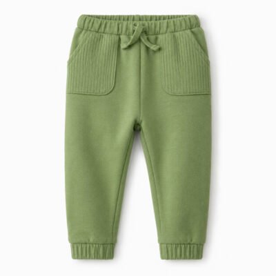 Pantalón Verde con Bolsillos y Cordón – Cat & Jack