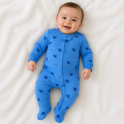 Mono Enterizo para Bebé con Tortuguitas – Carter’s 6–9 Meses