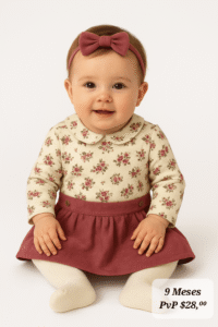 Conjunto para bebita de 9 Meses