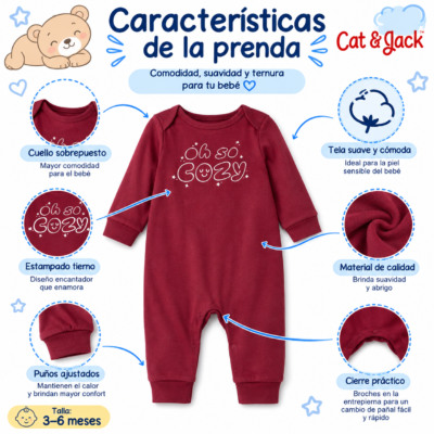 2025/11/1000153490.png Pijama Enterizo “So Cozy” para Bebé 3–6 Meses – Cat & Jack