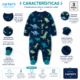 Mono Enterizo Térmico para Bebé con Dinosaurios – Carter’s 3 Meses