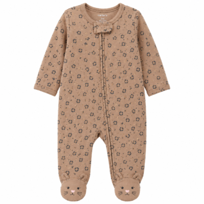 Mono Térmico Carter's para Bebita 3 Meses – Animal Print Café