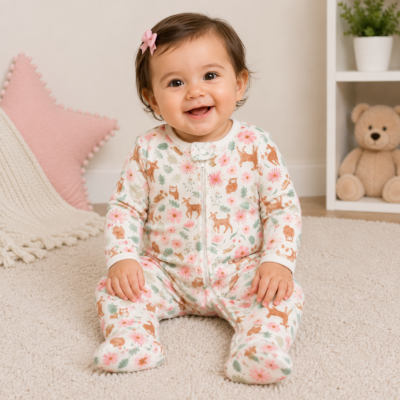 Mono Térmico Carter's con Estampado Bosque para Bebé Niña – Talla 4
