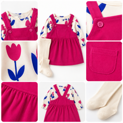Conjunto Carter's para Bebita 3 Meses con Vestido y Pantimedia