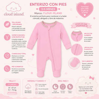 2025/11/1048963.png Mono de Algodón Cloud Island para Bebita 3–6 Meses – Rosa