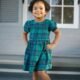 Vestido Cat & Jack Cuadros Verde para Niña – Talla 2