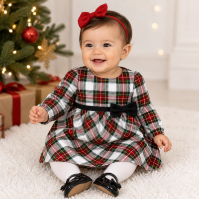 Vestido Carter's Cuadros con Cubrepañal | 9 Meses