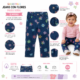 Pantalón Jeans Azul con Flores Multicolor para Niña Garanimals – 12 Meses