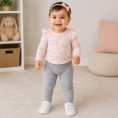 Pantalón Legging Gris Básico para Bebé Niña | Cat & Jack | 12 Meses