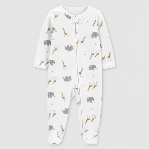 Enterizo de Jirafas y Elefantes con Piecitos – Carter’s 6 Meses