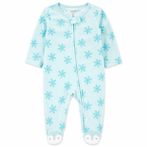 Mono Térmico Carter's para Bebita 3 Meses – Copos de Nieve Celeste