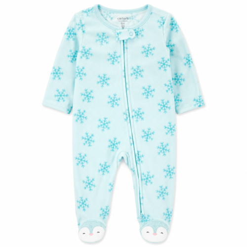 Mono Térmico Carter's para Bebita 6 Meses – Copos de Nieve Celeste
