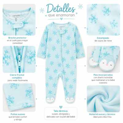 2025/12/1001961978.png Mono Térmico Carter's para Bebita 6 Meses – Copos de Nieve Celeste