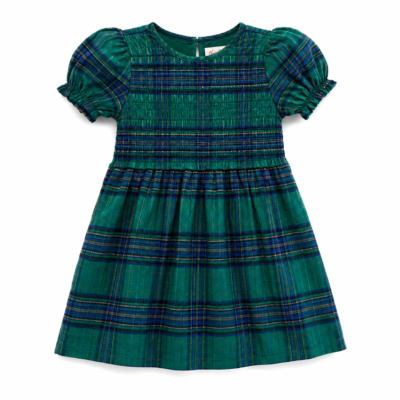 Vestido Cat & Jack Cuadros Verde para Niña – Talla 2