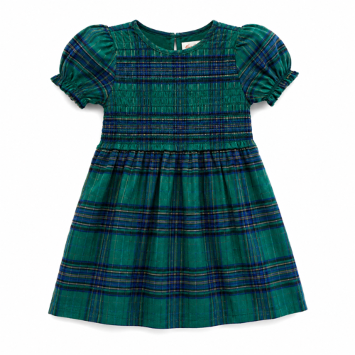 Vestido Cat & Jack Cuadros Verde para Niña – Talla 2