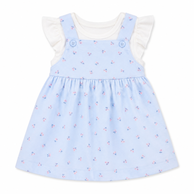 Conjunto Carter's Vestido Celeste con Camiseta para Bebita | 18 Meses