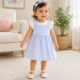 Conjunto Carter's Vestido Celeste con Camiseta para Bebita | 18 Meses