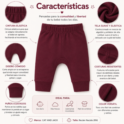 Pantalón Legging para Bebé Cat & Jack – Recién Nacido