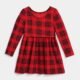 Vestido Ligero Cuadros Escoceses Rojo y Negro Cat & Jack para Niña – Talla 2