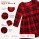 Vestido Ligero Cuadros Escoceses Rojo y Negro Cat & Jack para Niña – Talla 2