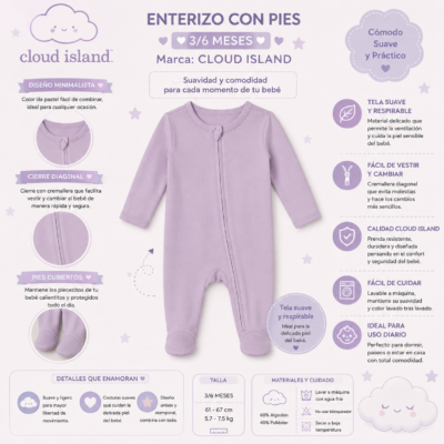 2026/01/1048961.png Mono de Algodón Cloud Island para Bebita 3–6 Meses – Lila