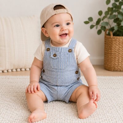 Overol Corto Wrangler para Bebé – Talla 0/3 Meses