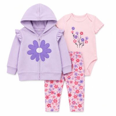 Conjunto de 3 Piezas para Bebita Pekkle Collection – 6 Meses