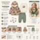 Conjunto de 4 Piezas para Bebé Niño con Chaqueta y Pantalón – 6/9 Meses