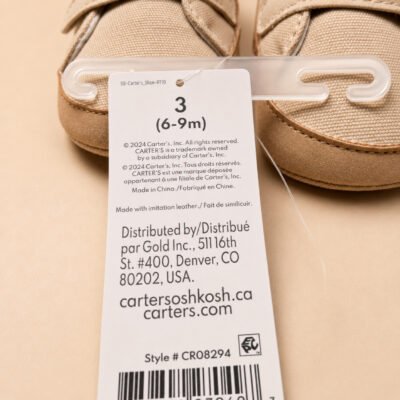 Zapatos Carter's para Bebé Talla 3 (0-6 Meses) Beige Arena