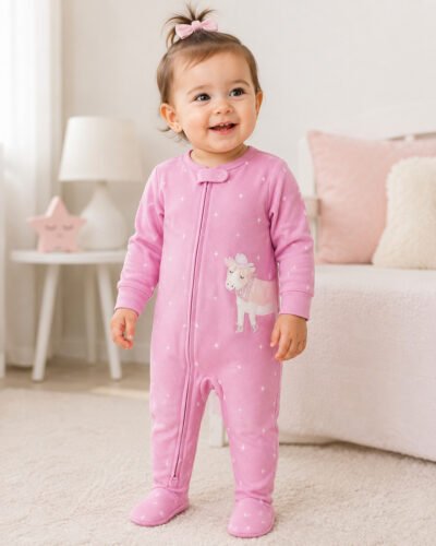 Pijama Enterizo Rosa con Unicornio – Carter’s 24 Meses