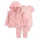 "Conjunto Carter's 3 Piezas para Bebita 3-6 Meses Rosa con Capucha"