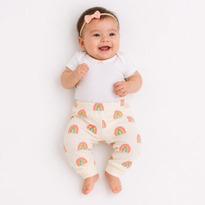 Set de 4 Pantalones Jogger Garanimals para Bebita Talla 3/6 Meses