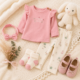 Conjunto Carter's de 4 Piezas para Bebita 3 Meses – Rosa con Leggings Estampados