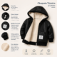 Chaqueta térmica con capucha para niño – Negra | 2-3 años