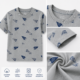 Camiseta Carter's para niño – Gris con estampado de cohetes | Talla 2T