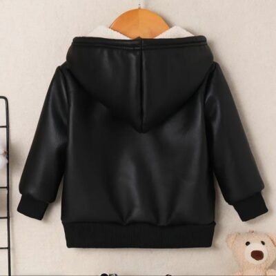 Chaqueta térmica con capucha para niño – Negra | 2-3 años
