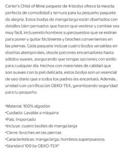 Set de Bodys 12 Meses