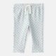 Pantalón Acanalado Carter's Celeste Agua con Lunares | 9 Meses