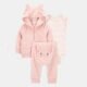 Conjunto Carter's 3 Piezas para Bebita Rosado con Orejitas – 3 Meses