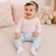 Pantalón Acanalado Carter's Celeste Agua con Lunares | 9 Meses
