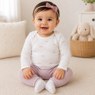 Set de 4 Bodys Carter's para Bebita 12 meses