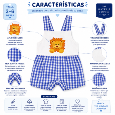 2026/05/1000153487.png Vestido Tipo Jardinera para Bebé 3–6 Meses – Cuadros Azul y Blanco | The Mayfair Company