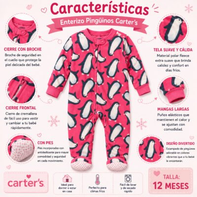 2026/05/1000156305.png Pijama Enterizo Carter’s para Bebé– Talla 12 Meses