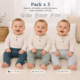 Set de 3 Pantalones para Bebé 0-3 Meses – Honest Baby