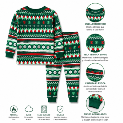 Pijama Térmica Navideña Cat & Jack para Bebé | 18 Meses
