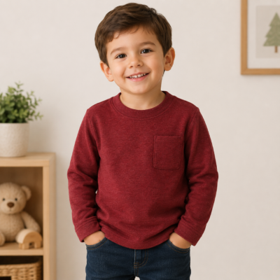 Buso térmico Cat & Jack para niño – Rojo jaspeado | Talla 2